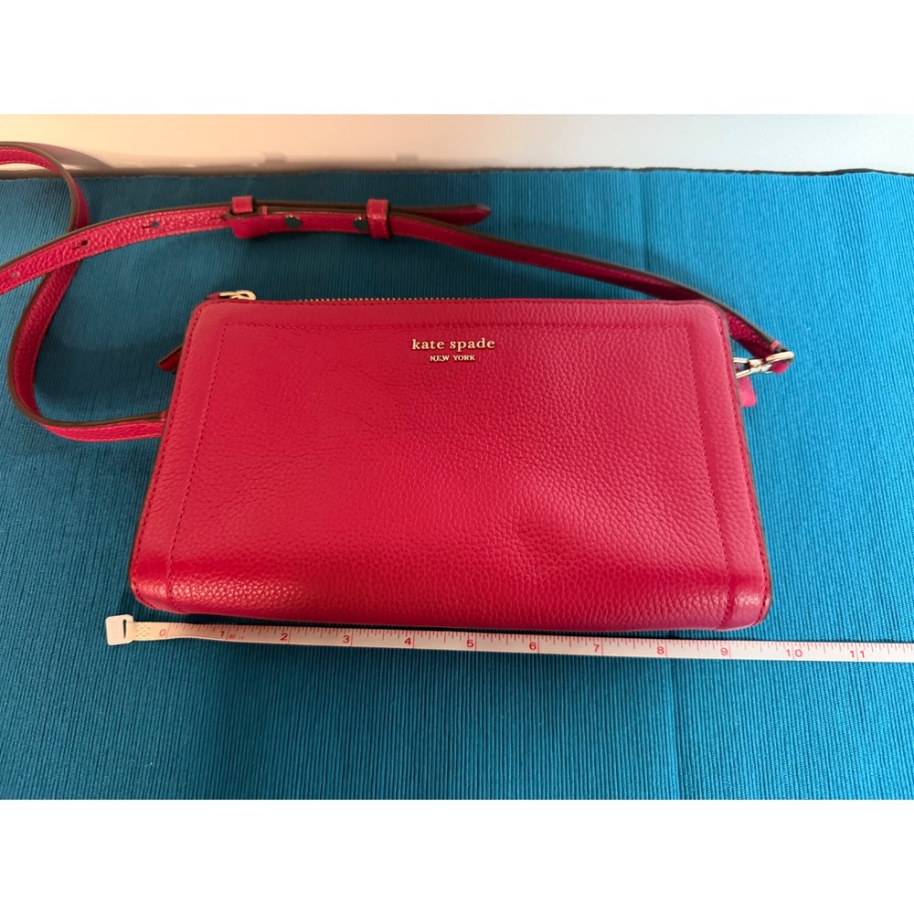 Kate Spade Knott Crossbody Bag Renaissance Rose Pink Pebbled Leather - Picture 7 of 8